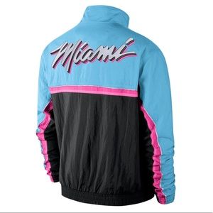 Nike Miami Heat limited edition windbreaker Mens XL teal & pink